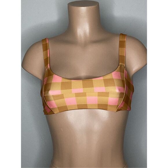 New. L*SPACE gingham bikini top. Small. - Picture 4 of 8